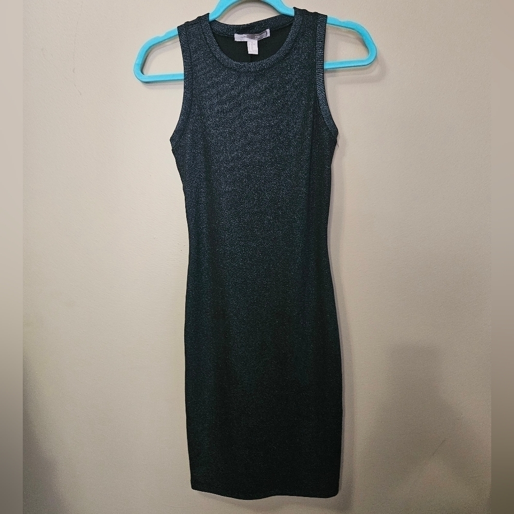 Forever 21 Contemporary Women's Size XS Tank Dress Metalic Thread Ribbed